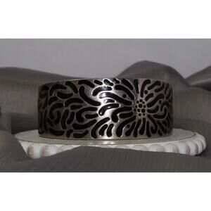 AC Studio Sterling Silver Enamel Cuff Bracelet 94.1G / 7in